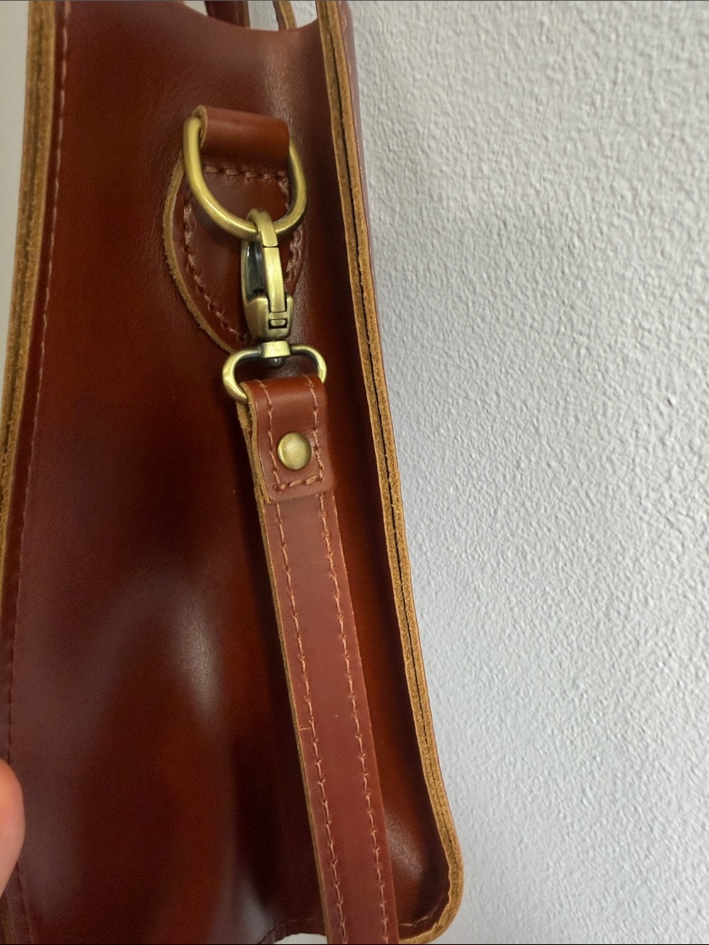 Portland Leather Lola Crossbody Tote- Madrone - Picture 5 of 16